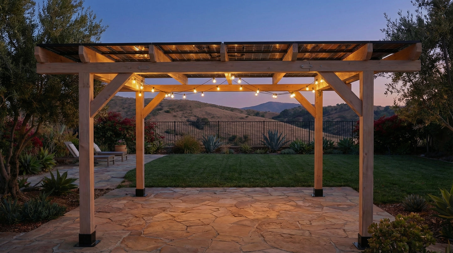 DIY Solar Gazebo - Classic Cedar